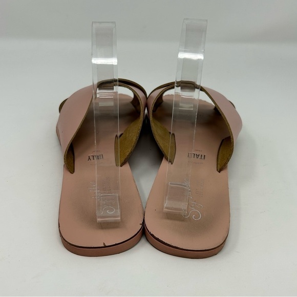 Seychelles Light Blush Pink Leather Slide Sandals Size 7 Summer Casual - Picture 7 of 12